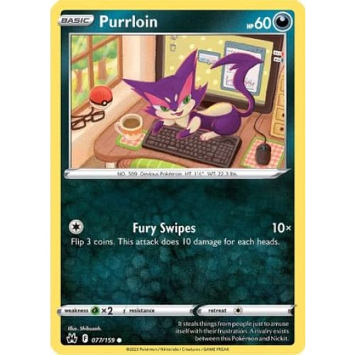 Purrloin (077) Common Reverse Holofoil - Single
