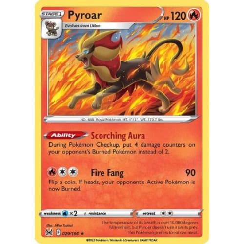 Pyroar (029/196) Holo Rare Holofoil - Single