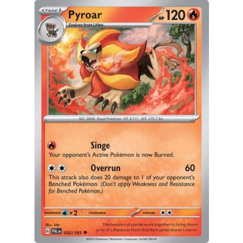 Pyroar - 032/193 (32) Uncommon Reverse Holofoil - Single
