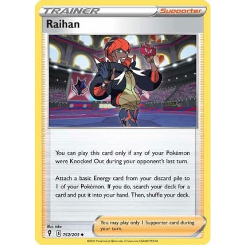 Raihan (152/203) Uncommon Reverse Holofoil - Single