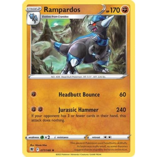 Rampardos (077/189) Holo Rare Reverse Holofoil - Single