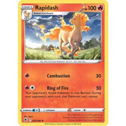 Rapidash (022/189) Rare Classic Reverse Holofoil - Single
