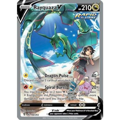Rayquaza V (194/203) Ultra Rare Holofoil - Single