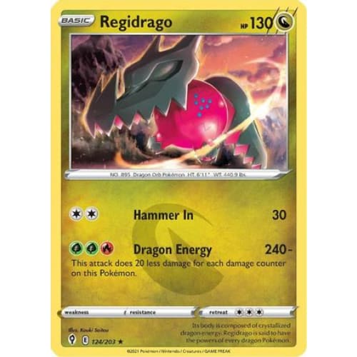 Regidrago (124/203) Holo Rare Reverse Holofoil - Single
