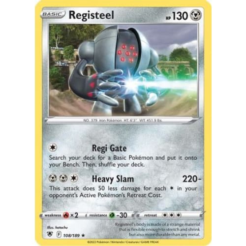 Registeel (108/189) Rare Classic Reverse Holofoil - Single