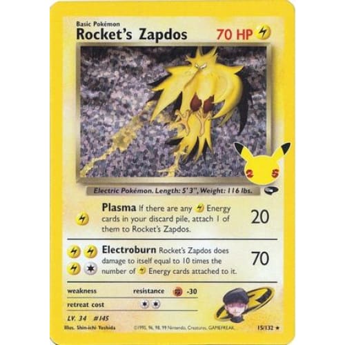 Rocket’s Zapdos (15) Rare Holofoil - Single