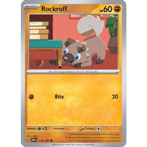 Rockruff (116) Common Reverse Holofoil - Single