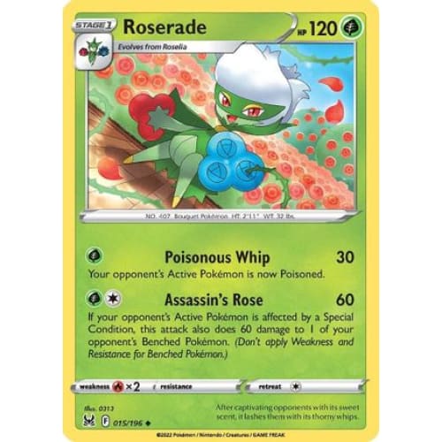 Roserade (015/196) Uncommon Reverse Holofoil - Single