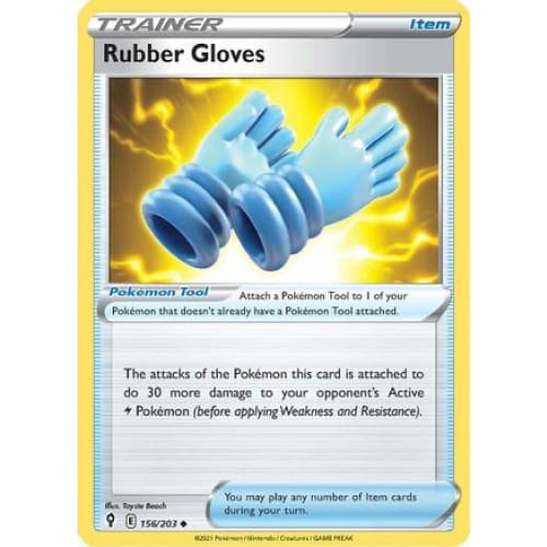 Rubber Gloves (156/203) Uncommon Reverse Holofoil - Single