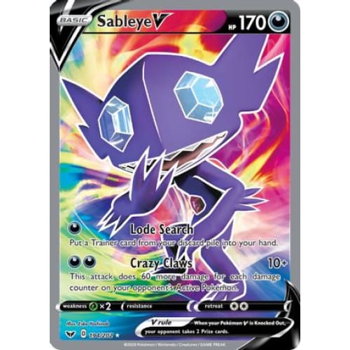 Sableye V (194/202) Ultra Rare Holofoil - Single