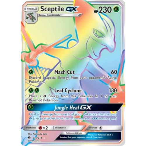 Sceptile-GX (216/214) Holo Rare Holofoil - Single
