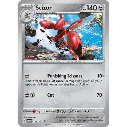 Scizor (141/197) Rare Classic Holofoil - Single