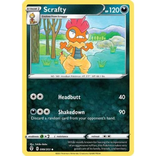 Scrafty (099/203) Uncommon Reverse Holofoil - Single
