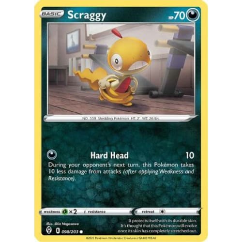 Scraggy (098/203) Common Reverse Holofoil - Single