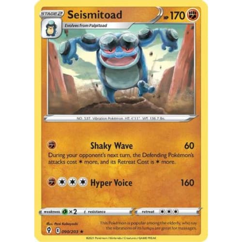 Seismitoad (090/203) Rare Classic Reverse Holofoil - Single