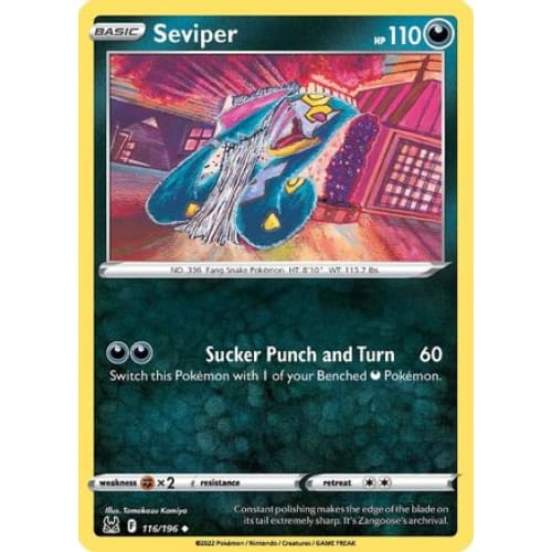 Seviper (116/196) Uncommon Reverse Holofoil - Single