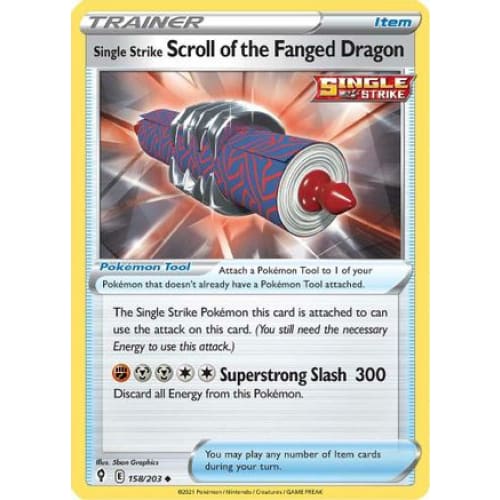 Single Strike Scroll of the Fanged Dragon (158/203) Uncommon