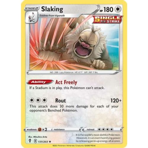 Slaking (131/203) Holo Rare Holofoil - Single