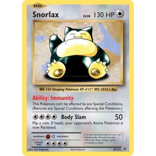 Snorlax (XY179/211) Promo Holofoil - Single