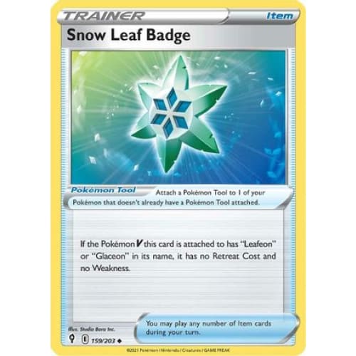 Snow Leaf Badge (159/203) Uncommon - Single
