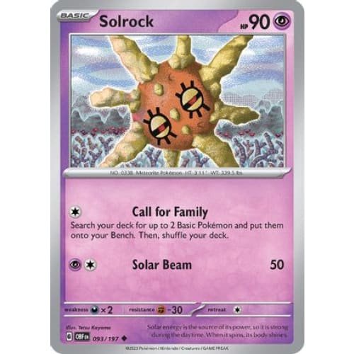 Solrock (093/197) Uncommon Reverse Holofoil - Single