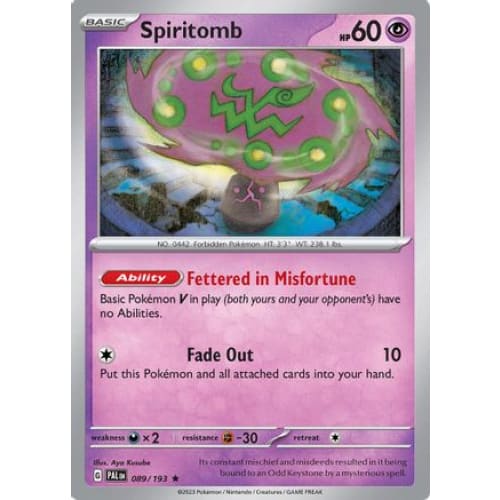 Spiritomb (89) Rare Classic Reverse Holofoil - Single