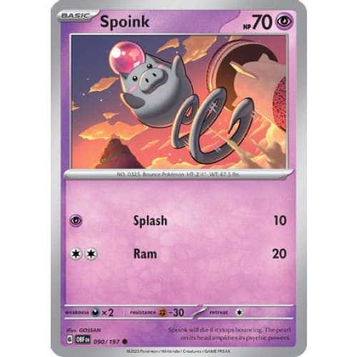 Spoink (090/197) Common Reverse Holofoil - Single