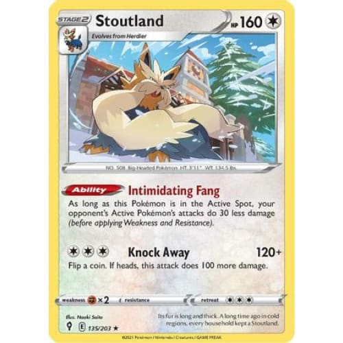 Stoutland (135/203) Rare Classic Reverse Holofoil - Single