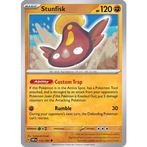 Stunfisk (112) Uncommon Reverse Holofoil - Single