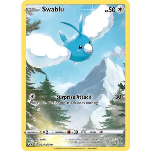 Swablu (GG27) Holo Rare Holofoil - Single
