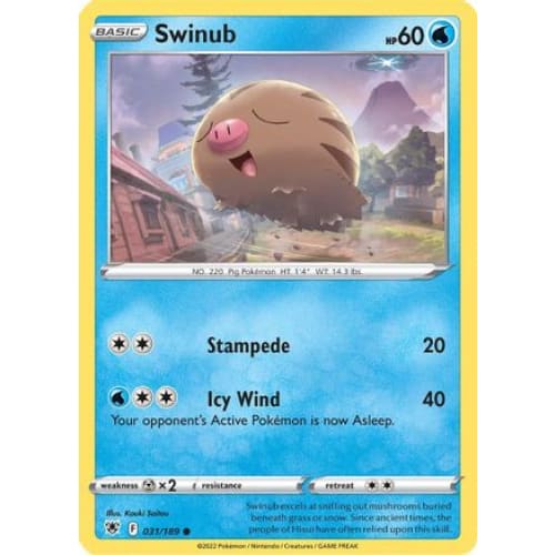 Swinub (031/189) Common Reverse Holofoil - Single