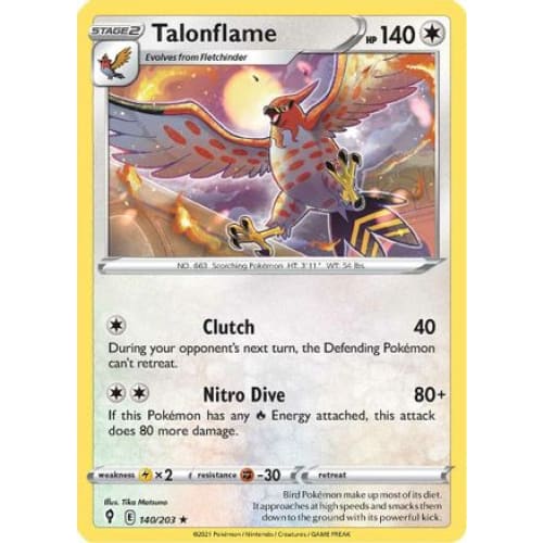 Talonflame (140/203) Rare Classic - Single