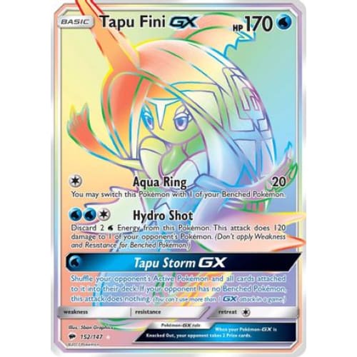 Tapu Fini-GX (152/147) Holo Rare Holofoil - Single