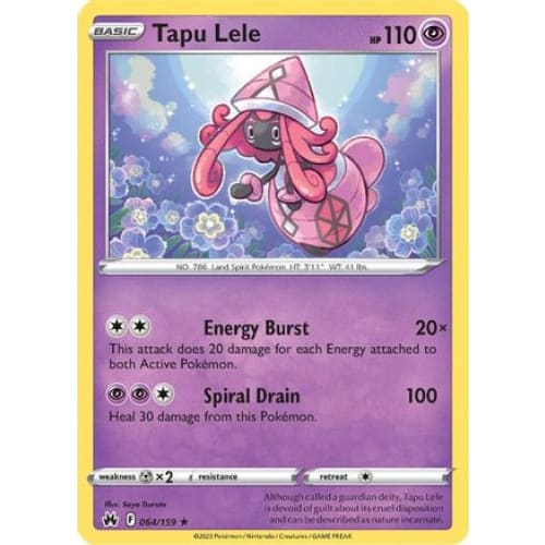 Tapu Lele (064) Holo Rare Reverse Holofoil - Single