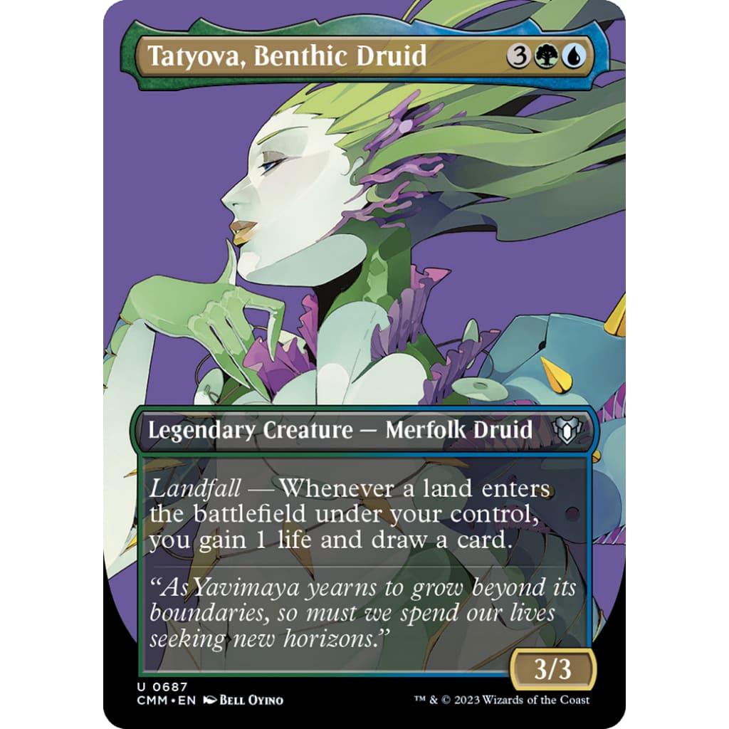 Tatyova Benthic Druid (CMM-687) (Borderless) Foil - Single