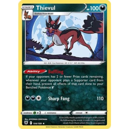 Thievul (104/189) Rare Classic Reverse Holofoil - Single