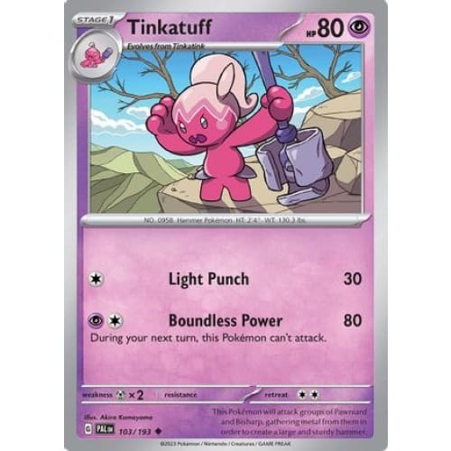 Tinkatuff - 103/193 (103) Uncommon Reverse Holofoil - Single