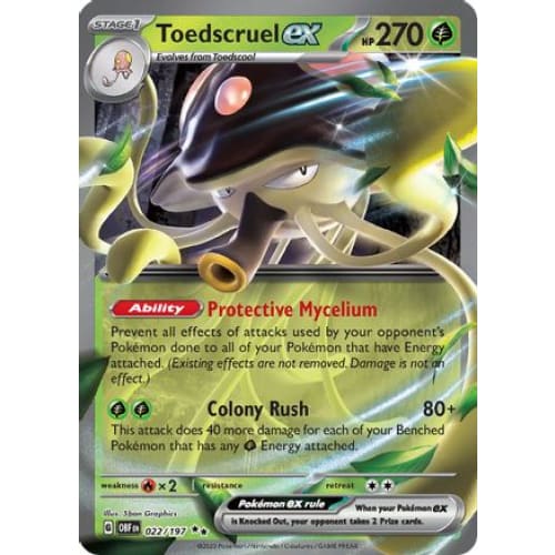 Toedscruel ex (022/197) Double Rare Holofoil - Single