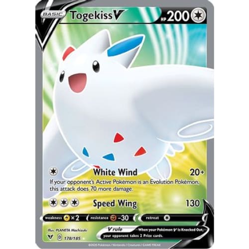 Togekiss V (178/185) Ultra Rare Holofoil - Single