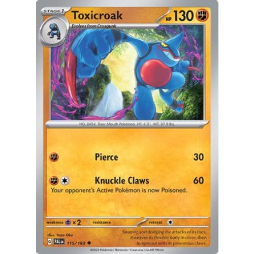 Toxicroak (115) Uncommon Reverse Holofoil - Single