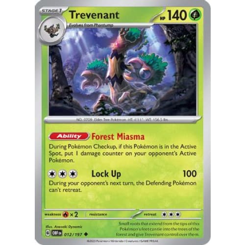 Trevenant (012/197) Uncommon Reverse Holofoil - Single