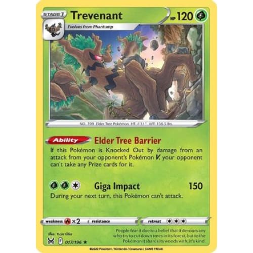 Trevenant (017/196) Holo Rare Reverse Holofoil - Single