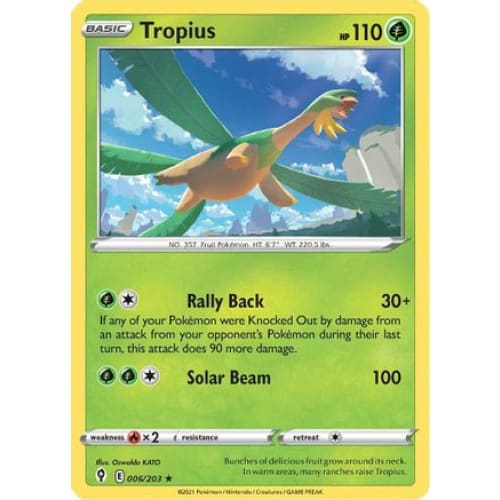 Tropius (006/203) Rare Classic Reverse Holofoil - Single