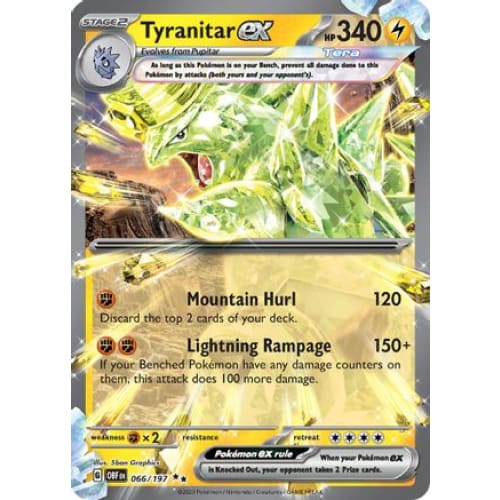 Tyranitar ex (066/197) Double Rare Holofoil - Single
