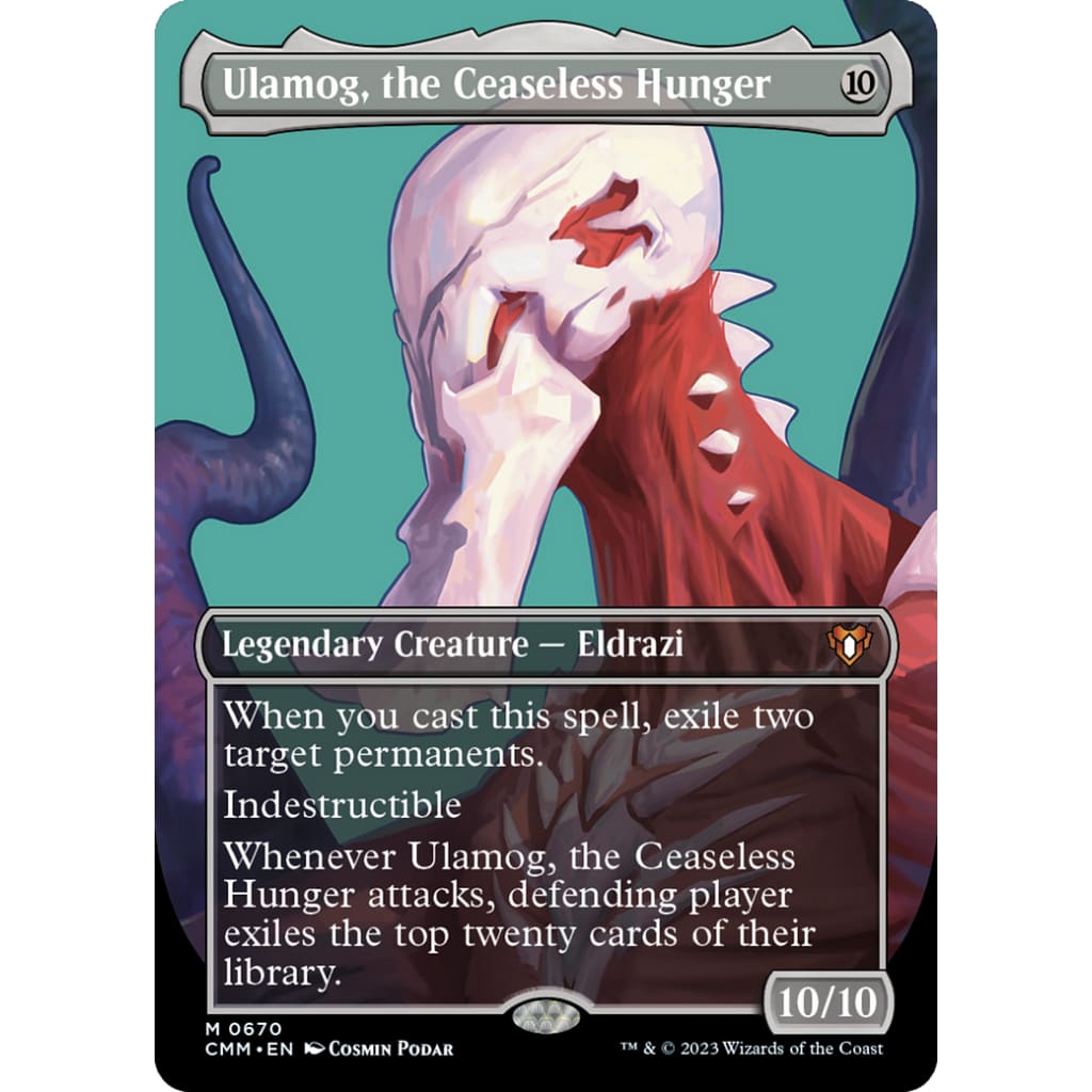 Ulamog the Ceaseless Hunger (CMM-670) (Borderless) Foil