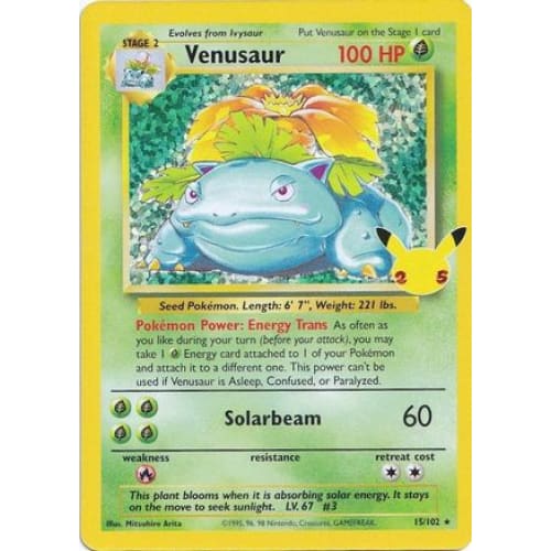 Venusaur (15) Rare Holofoil - Single