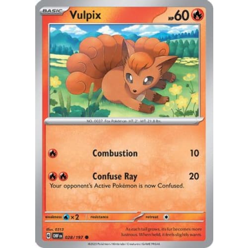 Vulpix (028/197) Common Reverse Holofoil - Single