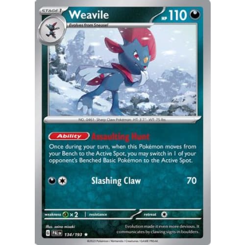 Weavile (134) Rare Classic Holofoil - Single
