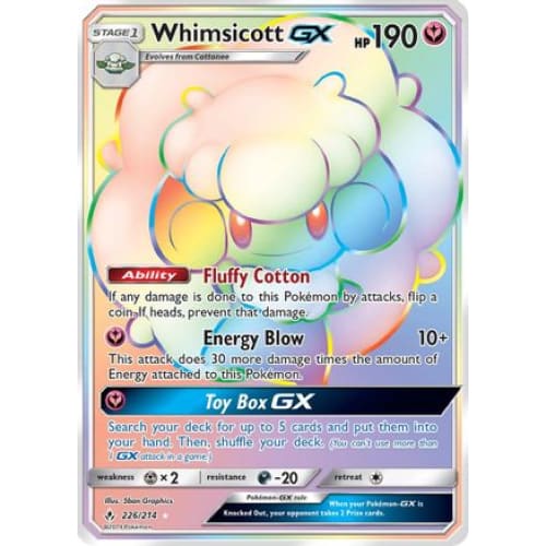 Whimsicott-GX (226/214) Holo Rare Holofoil - Single