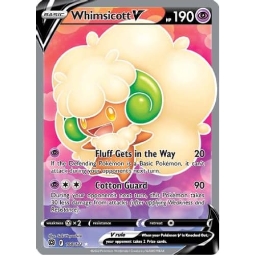 Whimsicott V (160/172) Ultra Rare Holofoil - Single